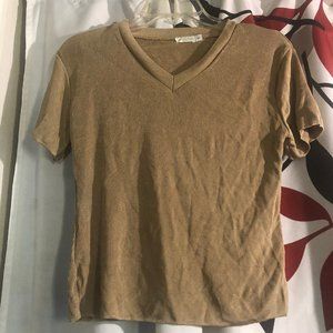 Outline women large rayon Tan blouse top